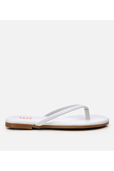 Hotiç Women's White Yaya Flat Slippers