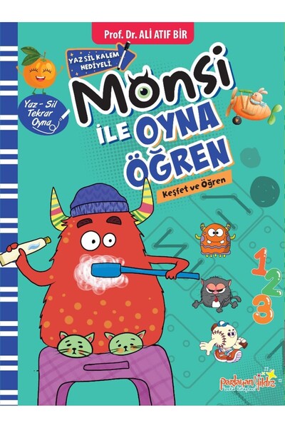 The Kitap Monsi ile Oyna Öğren Keşfet ve Öğren (Yaz - Sil Kalem Hediyeli)