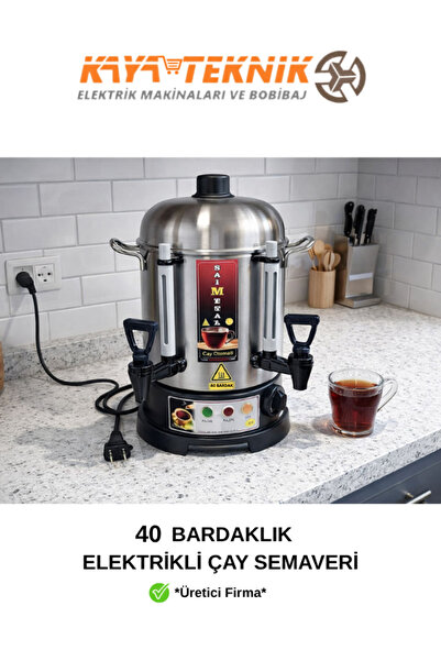 SAMİ METAL 40 BARDAKLIK ELEKTRİKLİ ÇAY SEMAVERİ