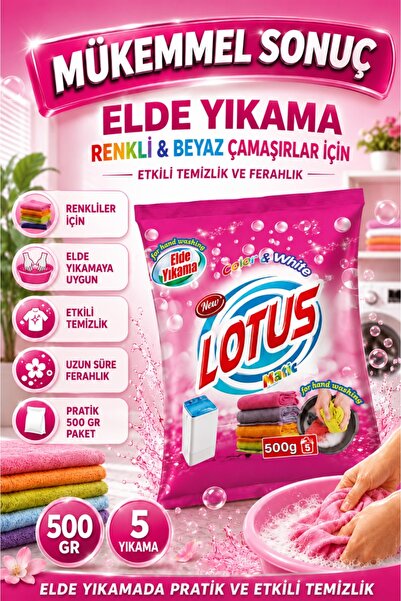Lotus ELDE YIKAMA Beyazlar ve Renkliler 500g
