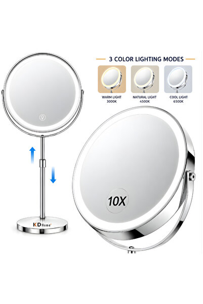 Kdhome Oglindă cosmetică pentru machiaj KD Home RoyalReflect 10X cu LED-uri