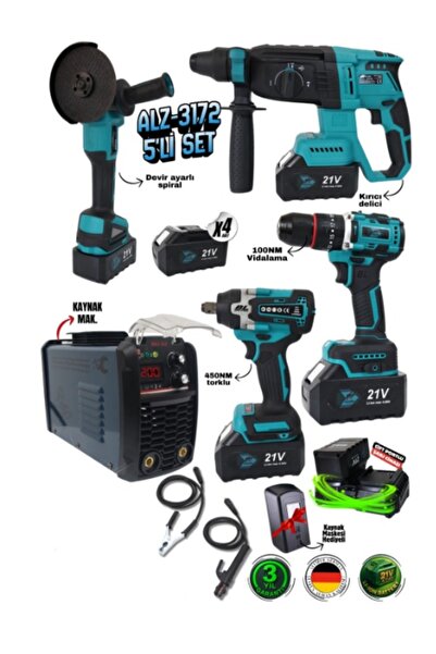 ALLİZER GERMAN ALZ-3172 ALLİZER 5’li Set KAYNAK MAKİNELİ