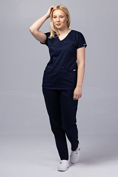 OEM Uniformă medicală pentru femei, bluză și pantaloni, slim fit, FLEXI AMBRA...
