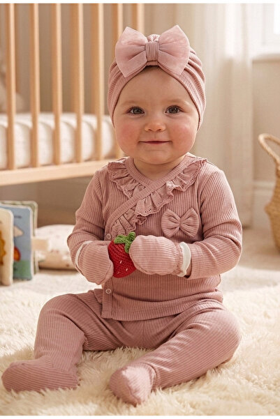 ZIPIR KİDS طقم أطفال حديثي الولادة مكون من 5 قطع بتصميم فيونكة للعيد - إصدار ...