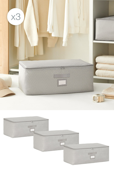 Ocean Home Textile 3 قطع من بطانية بيكيه رمادية متوسطة الحجم بنقشة جلد السمكة...