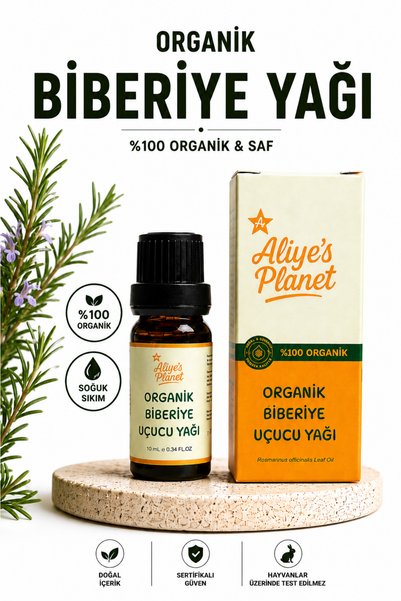 Aliye's Planet 100% Organic Rosemary Essential Oil – Skin Care, Hair Strengthening & Hair Growth Supporter