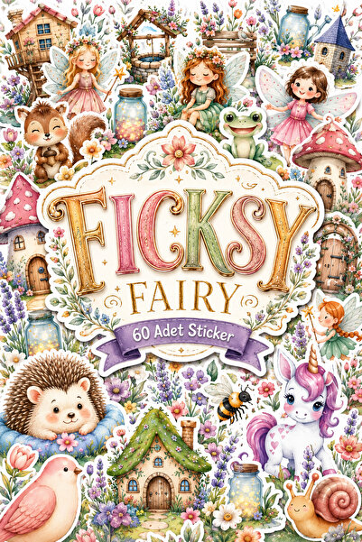 Ficksy Cute Flower Fairy Sticker Set - 60 Pieces Fairy Sticker Stickers