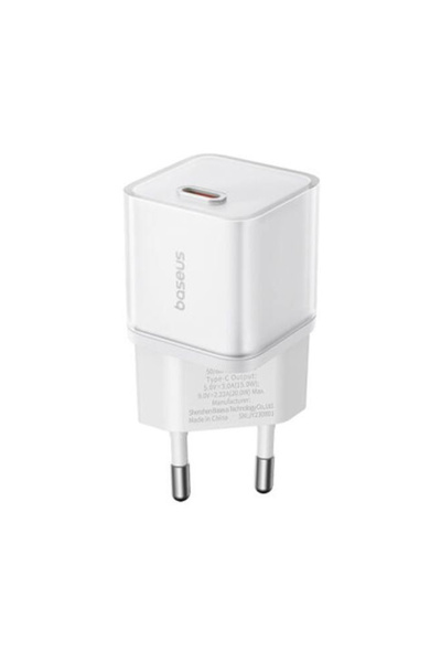 Baseus Încărcător GaN5S, Tip-C, 20W - (P10162503213-00) - Alb