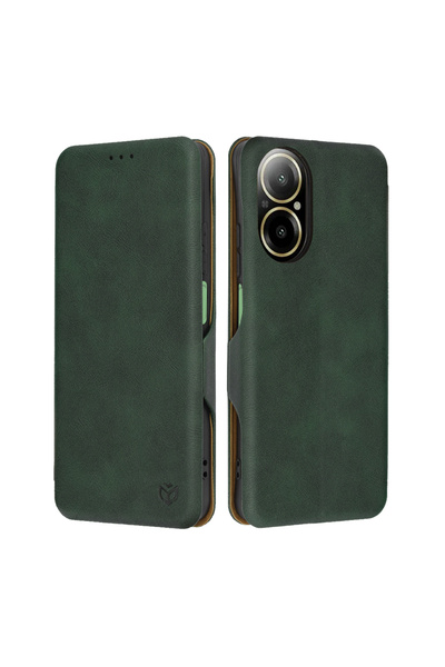 Techsuit Husă pentru Realme C67 4G - Safe Wallet Plus - Verde