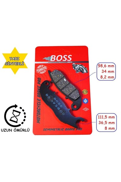 SEVGENT Honda Pcx 125 Ön Fren Disk Balatası (2021-....) Boss Sfa693 Fa465
