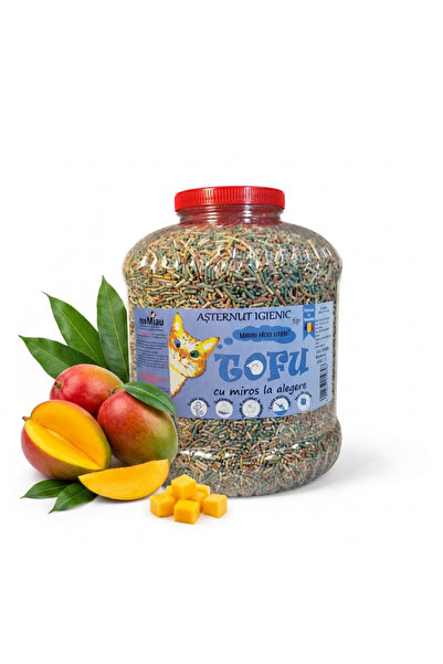Vitamix Tofu ecoMiau –Asternut biodegradabil si pentru pisici, Mango, 17 Litri
