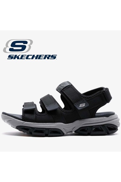 SKECHERS Atlan-Bodie 210444 Ortopedik Erkek Sandalet SİYAH