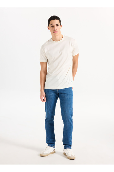 WRANGLER Lacivert Erkek Slim Fit Denim Pantolon W12S00030X4E Texas Slim Denim
