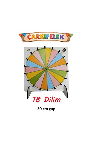 VoleeCraft Çarkıfelek Oyunu, Ahşap Eğitim Materyali, 18 Dilim