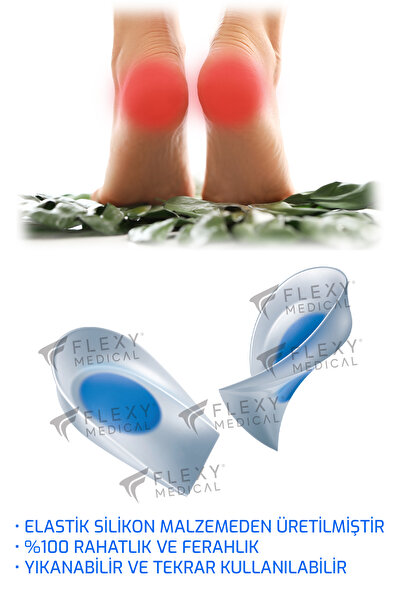 Flexy Medical Ortopedik Silikon Topukluk Tabanlık (2 ADET) Topuk Dikeni Epin ...
