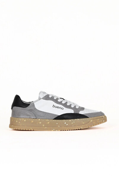 Bueno Shoes White Black Leather Men's Sports Shoes 16Wa8243