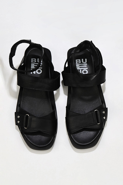 Bueno Shoes Sandale de damă din piele neagră - 01wu3301
