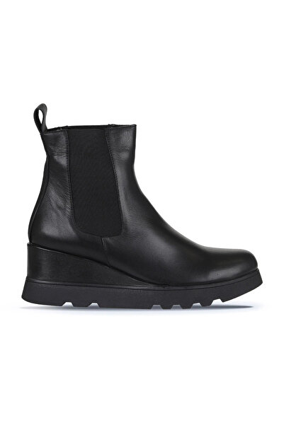 Bueno Shoes Cizme de damă din piele neagră cu toc pană - 01wz7200
