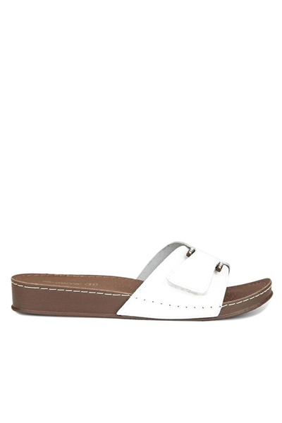 Muya Het Anatomical Sole Four Seasons Genuine Leather Women's Slippers