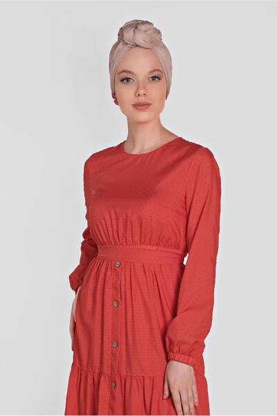 Alvina Dress with Buttons and Belted 4460
