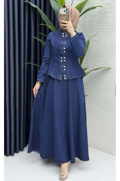 MODA DURU DENİM ETEKLİ TAKIM
