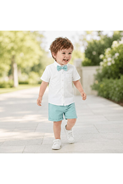 Kidohug Costum elegant de vară Kidohug, Camasa cu maneca scurta si Pantaloni ...