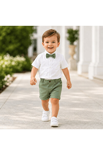 Kidohug Costum elegant de vară Kidohug, Camasa cu maneca scurta si Pantaloni ...
