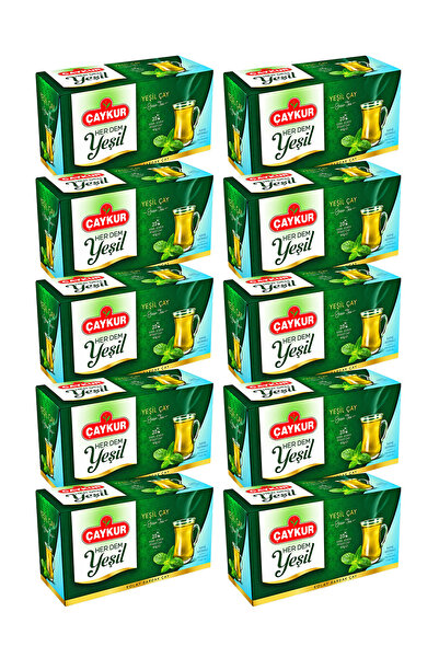 Çaykur YEŞİLÇAY NANELİ 25*40 GRAM PAKET 10 ADET