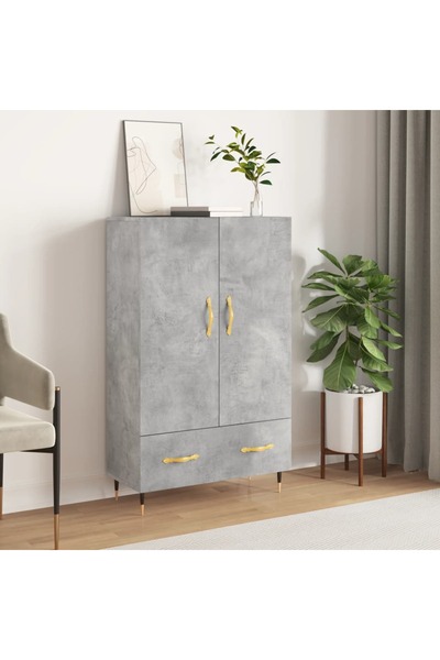 Concept Dulap înalt, gri beton, 69,5x31x115 cm, lemn prelucrat