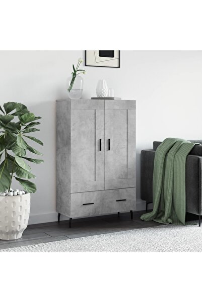 Concept Dulap înalt, gri beton, 69,5x31x115 cm, lemn compozit