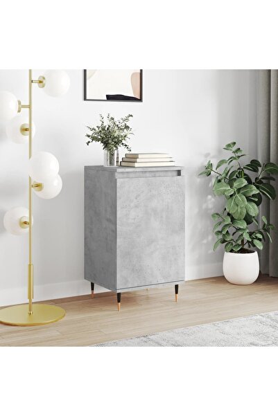 Concept Servantă, gri beton, 40x35x70 cm, lemn prelucrat