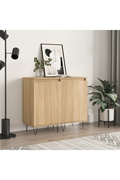 Concept Servante, 2 buc., stejar sonoma, 40x35x70 cm, lemn prelucrat