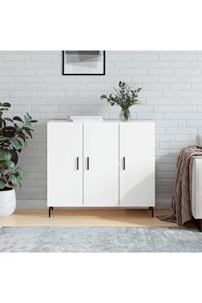 Concept Servantă, alb, 90x34x80 cm, lemn compozit