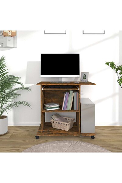 Concept Birou, stejar fumuriu, 80x50x75 cm, lemn prelucrat