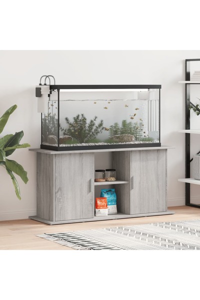 Concept Suport acvariu, gri sonoma, 121x41x58 cm, lemn prelucrat