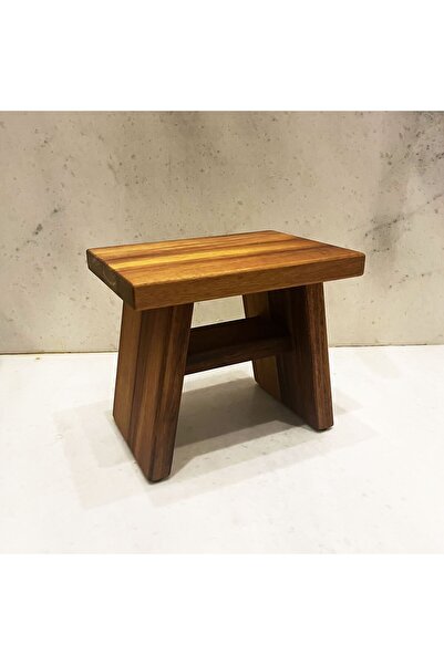 Shark Anatolia Iroko Ahşap Banyo Taburesi Oturak S Boy (H:20.5CM)