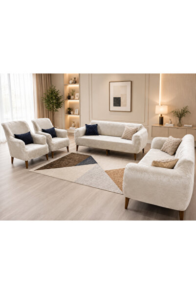 uzhanem Koltuk Örtüsü Kadife Koltuk Kılıfı Takımı 3.3.1.1 Sofa Cover leke tutmaz