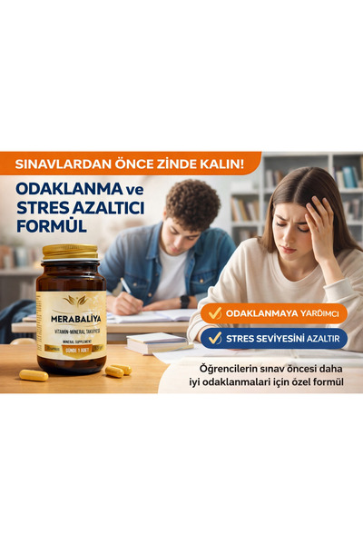 MERABALİYA STİKOLİN DHA OMEGA3 B12 FOLİK ASİT B2 B6 B12 B1 A SELENYUM D3 K Vİ...