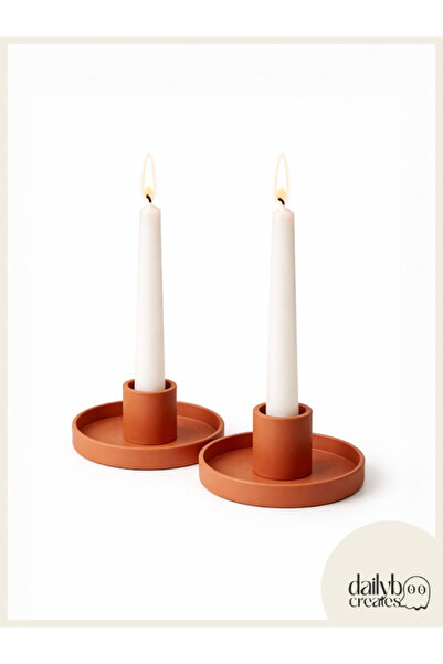 Dailyboo Creates 2'li Mumluk Seti-Modern Dekoratif Mumluk Seti-Şamdan Seti