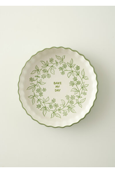 Bella Maison Floral Stoneware Oven Dish White (26X5 cm)