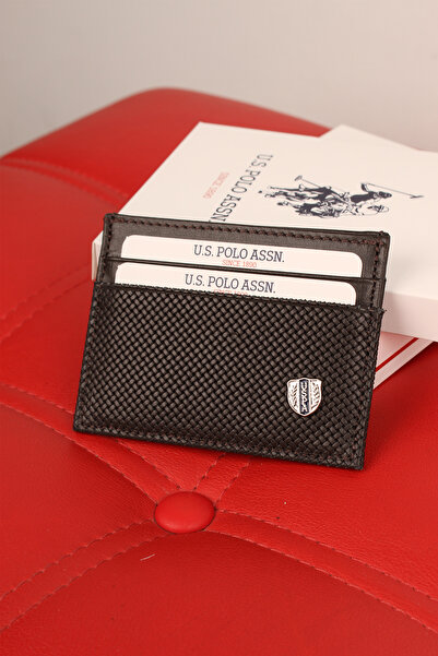 U.S. Polo Assn. U.S. POLO ASSN. 8442-8443-8444 HAKİKİ DERİ CÜZDAN KARTLIK KAH...