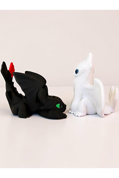 3D Dükkanı Dişsiz Ve Işığın Öfkesi -Toothless Ejderhanı Nasıl Eğitirsin Figür...