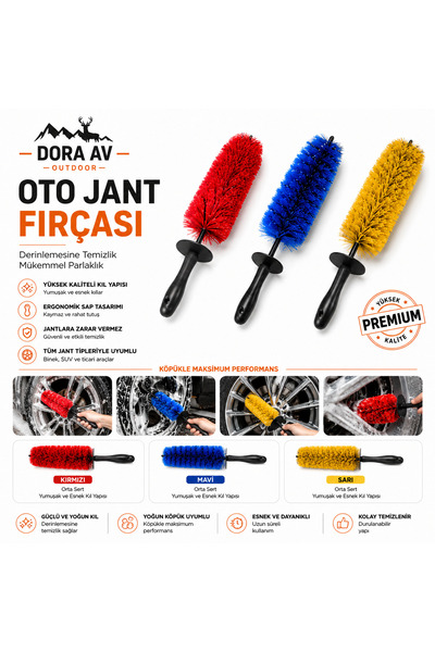oto 2 perii pentru curățarea jantelor la preț promoțional
