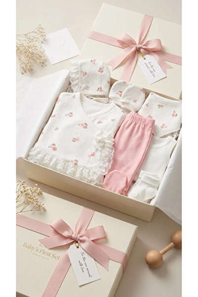 babyist Babynova 0-3 Ay %100 Pamuk 8 Parça Bebek Hastane Çıkış Seti