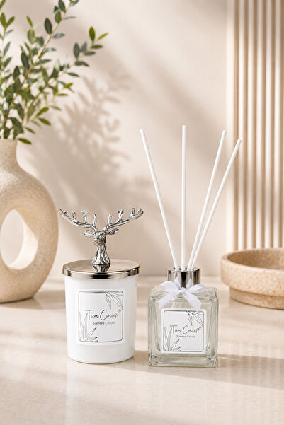 Tiem Concept Dekorasyona Özel Hediyelik 100 ml Çubuklu Oda Kokusu ve Gümüş Ge...