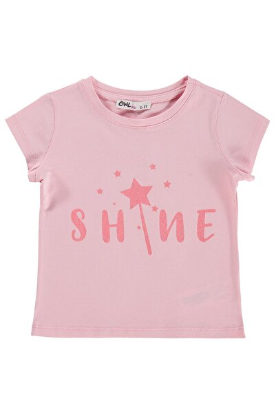Civil Girls Tricou Shine Printed pentru copii 2-5 ani - Roz 2-3 ani