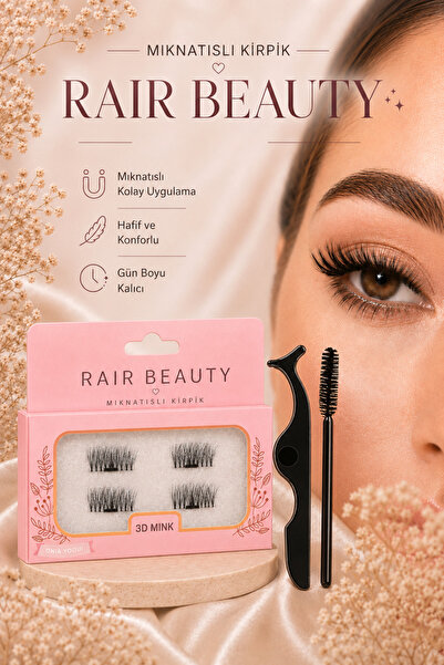RAİR BEAUTY Mıknatıslı Takma Kirpik ve Kirpik Takma Cımbızı, Kaş ve Kirpik Fı...