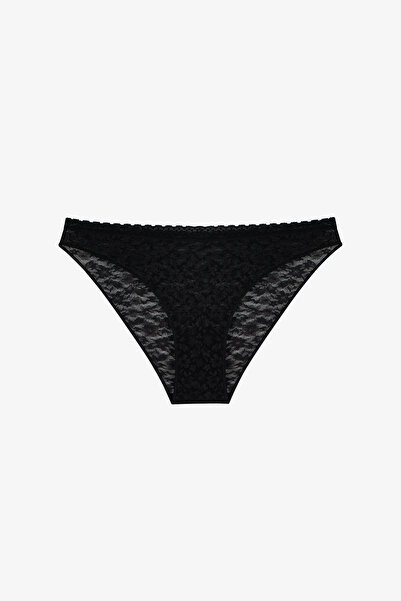 Penti Black Easy Lace Lace V Model Slip Panties