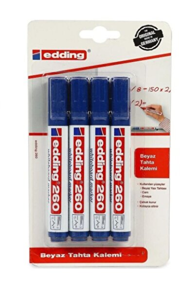 Edding 260 Beyaz Yazı Tahtası Kalemi 4 Adet
