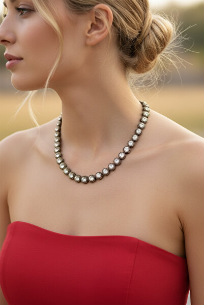 FUYA JEWELLERY Büyük Yuvarlak Su Yolu Kolye